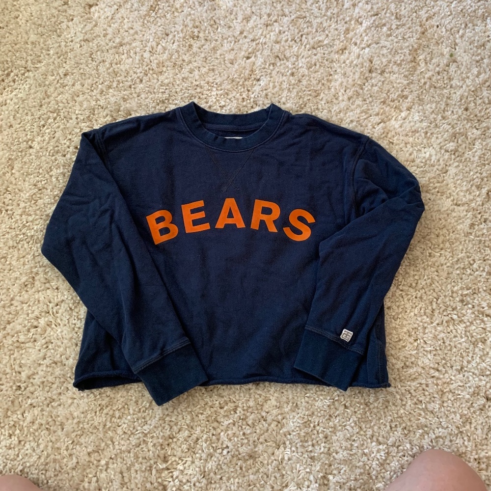 Tailgate Vintage Chicago Bears Cropped Sweatshirt